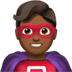 🦸🏾‍♂️ man superhero: medium-dark skin tone display on Apple